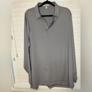 NWOT | Peter Millar | Navy Stripe Long Sleeve Polo